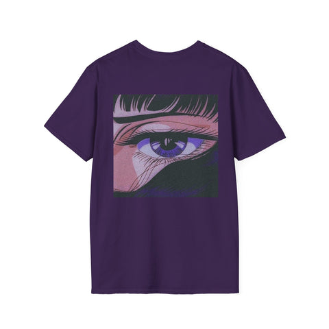 Purple Gaze sticker for enchanting and stylish clothing.	