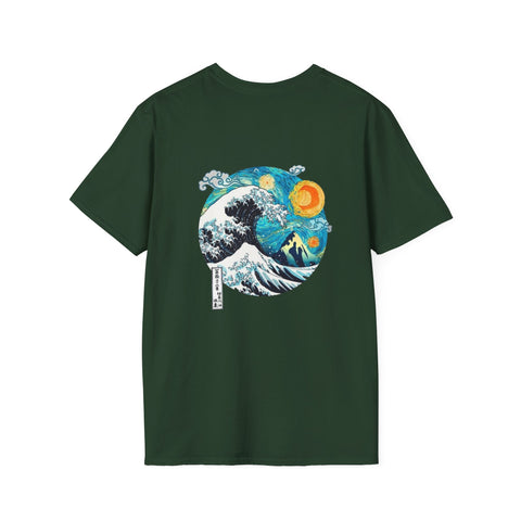 The Great Wave sticker for ocean-themed outfits.	